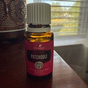 Young Living Patchouli Essential Oil in Red and White